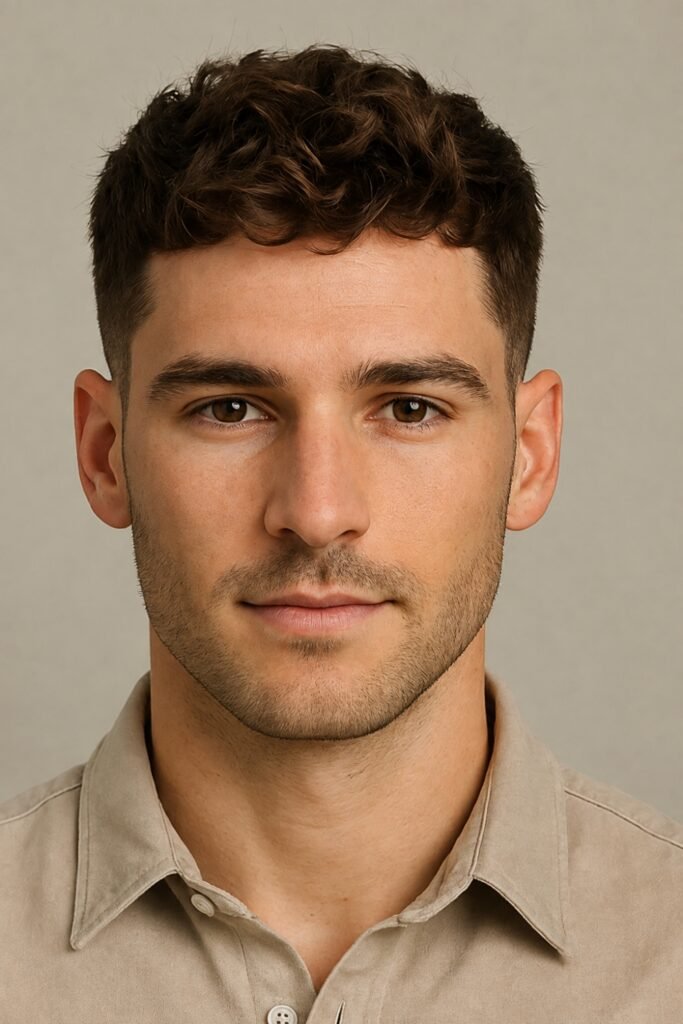 Man with a low fade and textured top