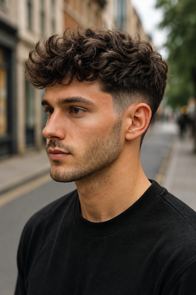 Low taper with a curly top
