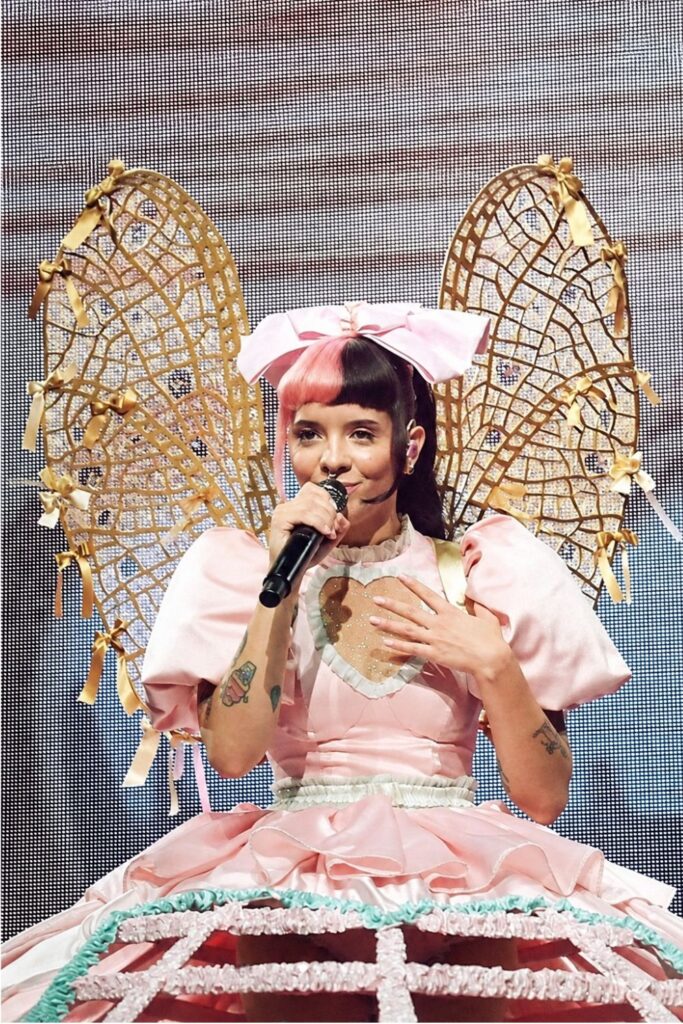 Pearlescent fairy concert makeup