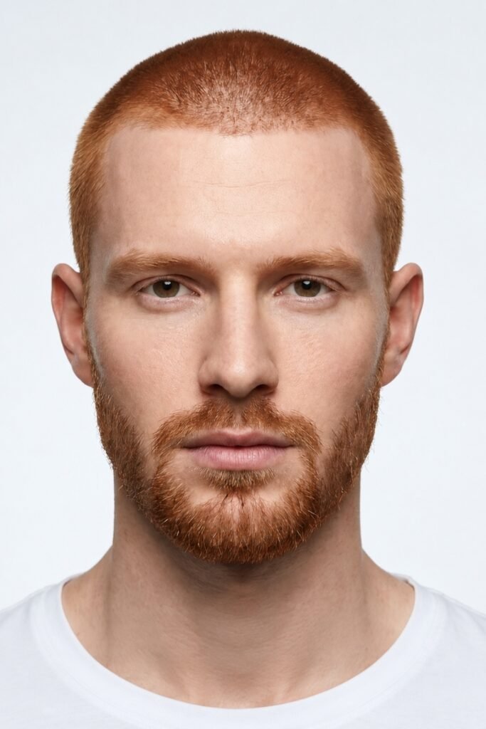 Red buzz cut