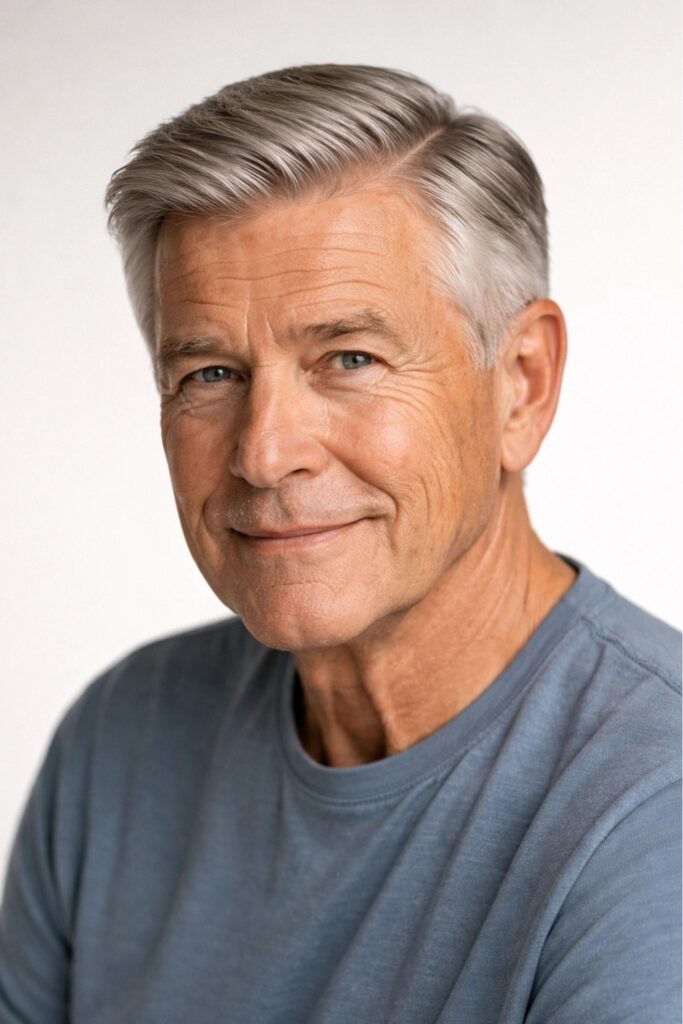 Short silver side part