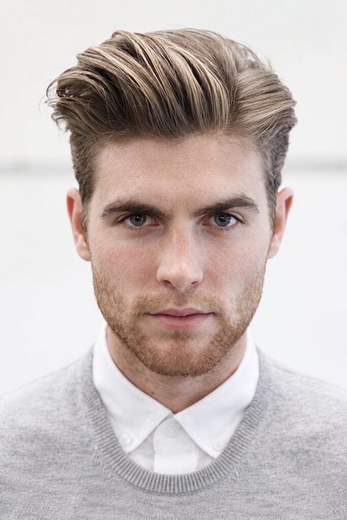 Side-part quiff