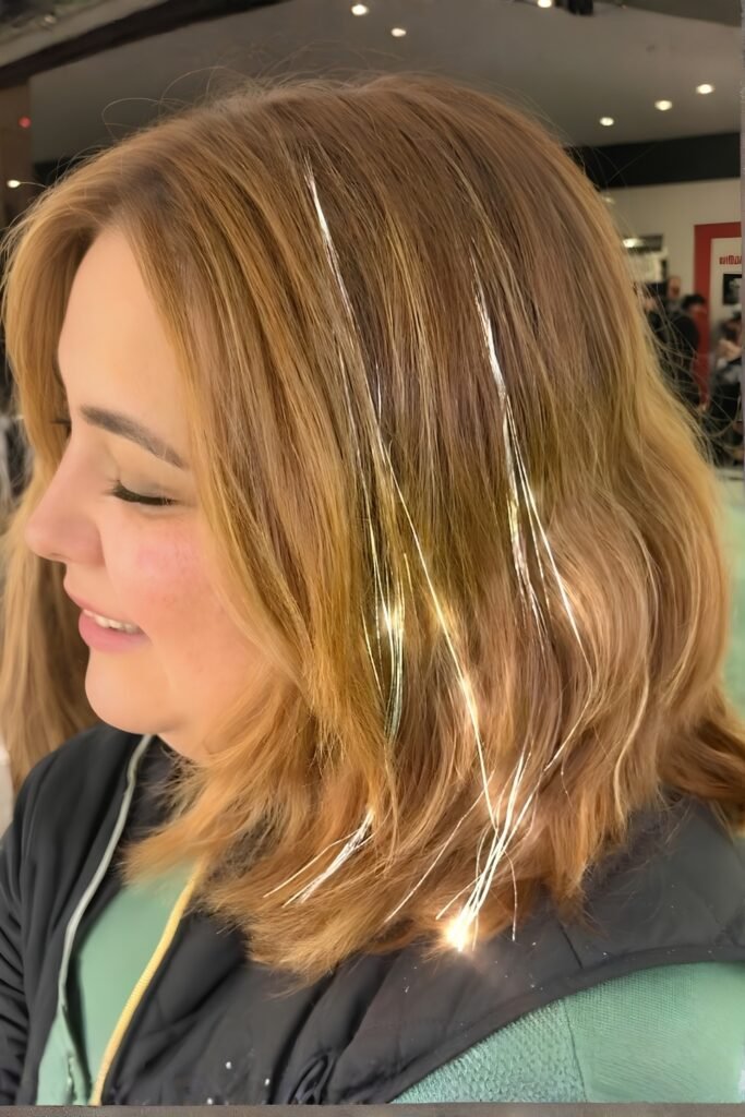 Silver or Gold Hair Tinsel
