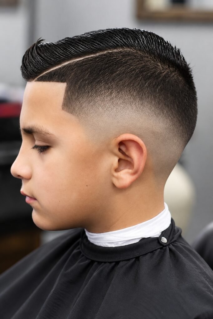 Skin Fade with Hard Part