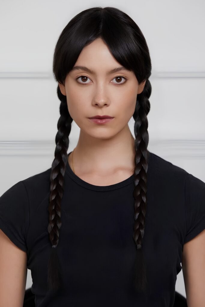 Sleek Center-Part Braids