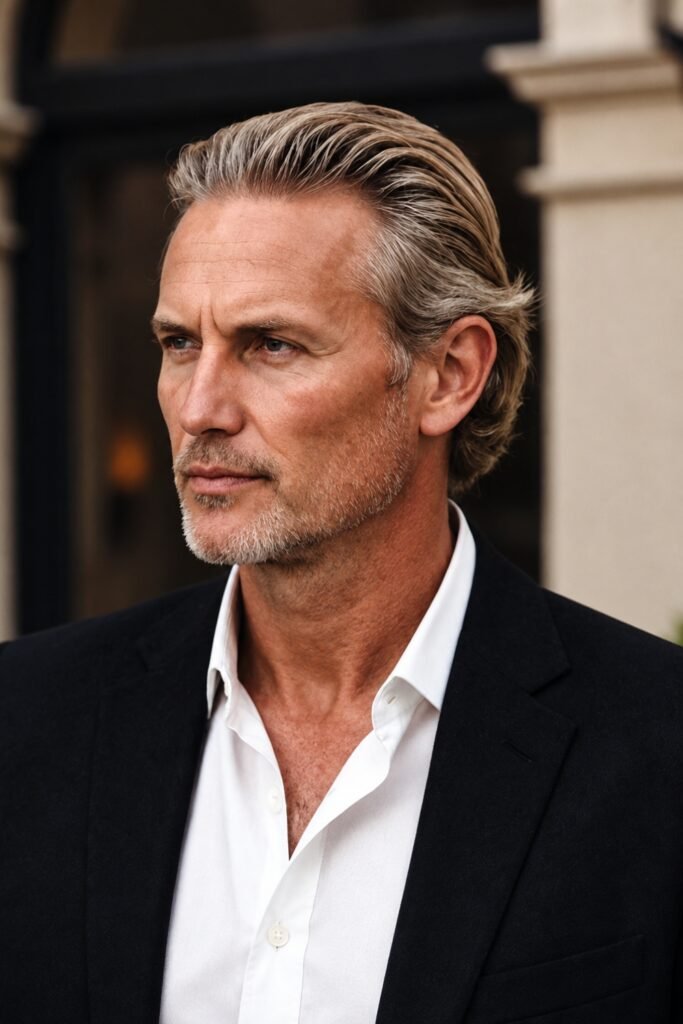 Slicked-back layers with soft ends