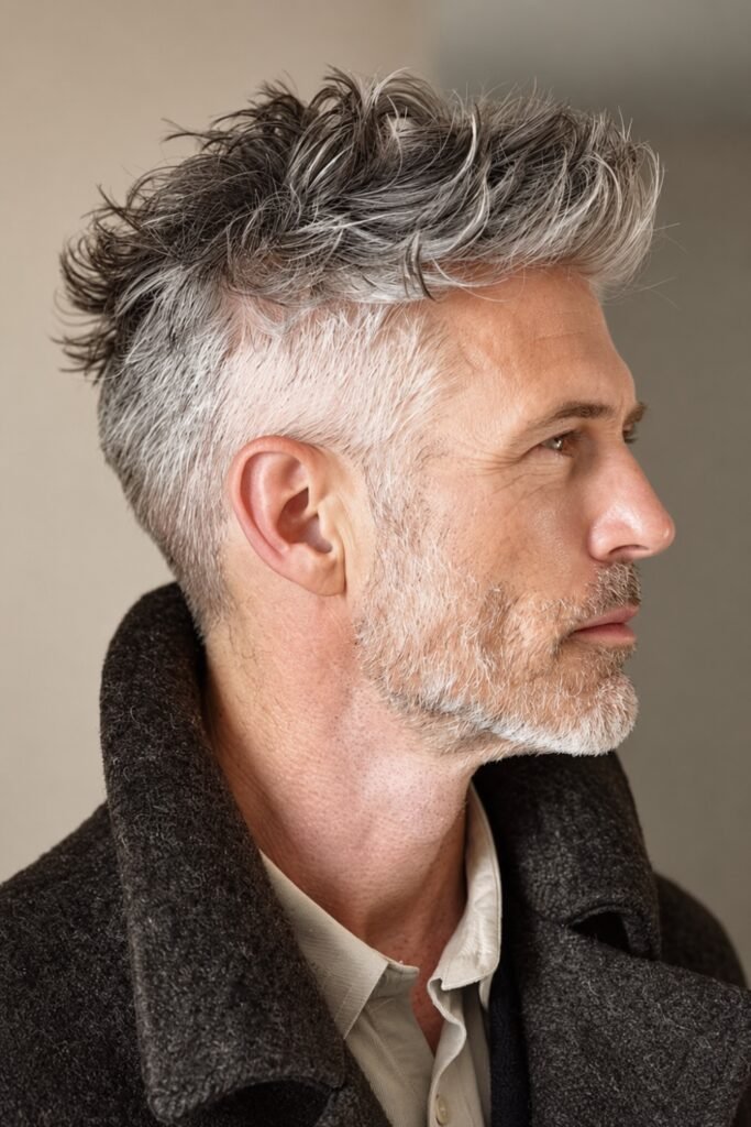 Soft layered quiff
