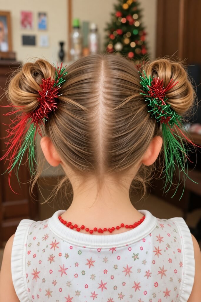 Space Buns with Tinsel
