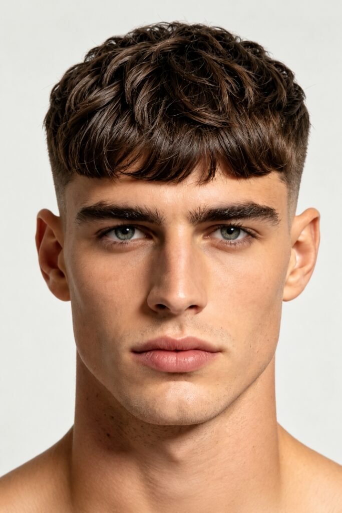 Man with a textured fringe