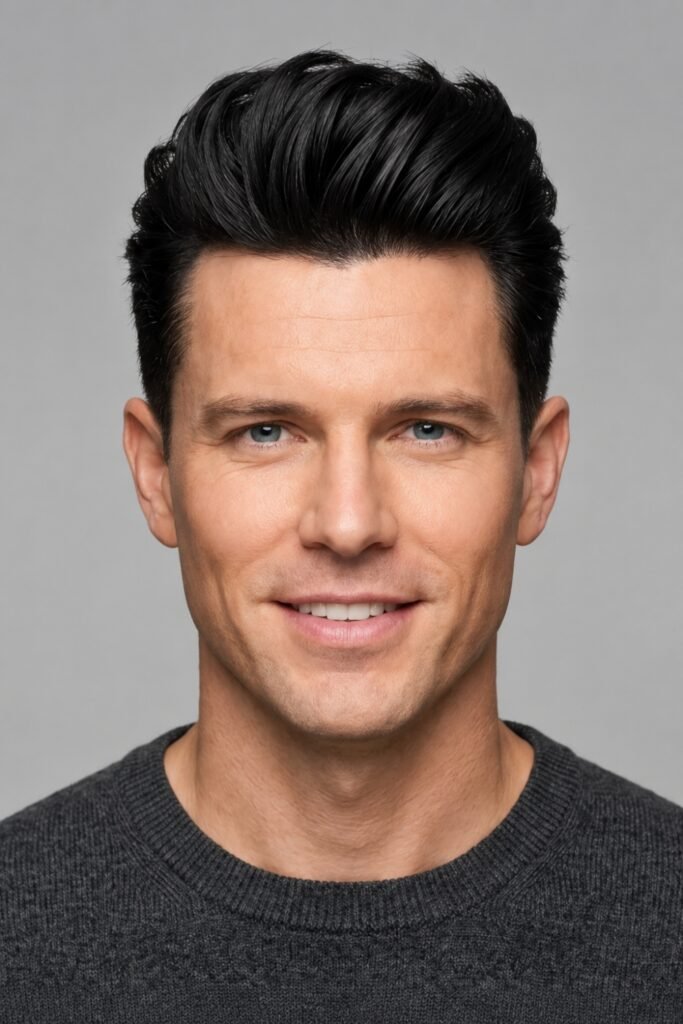 Textured quiff with soft sides