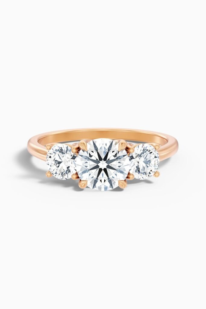 Three-stone engagement ring