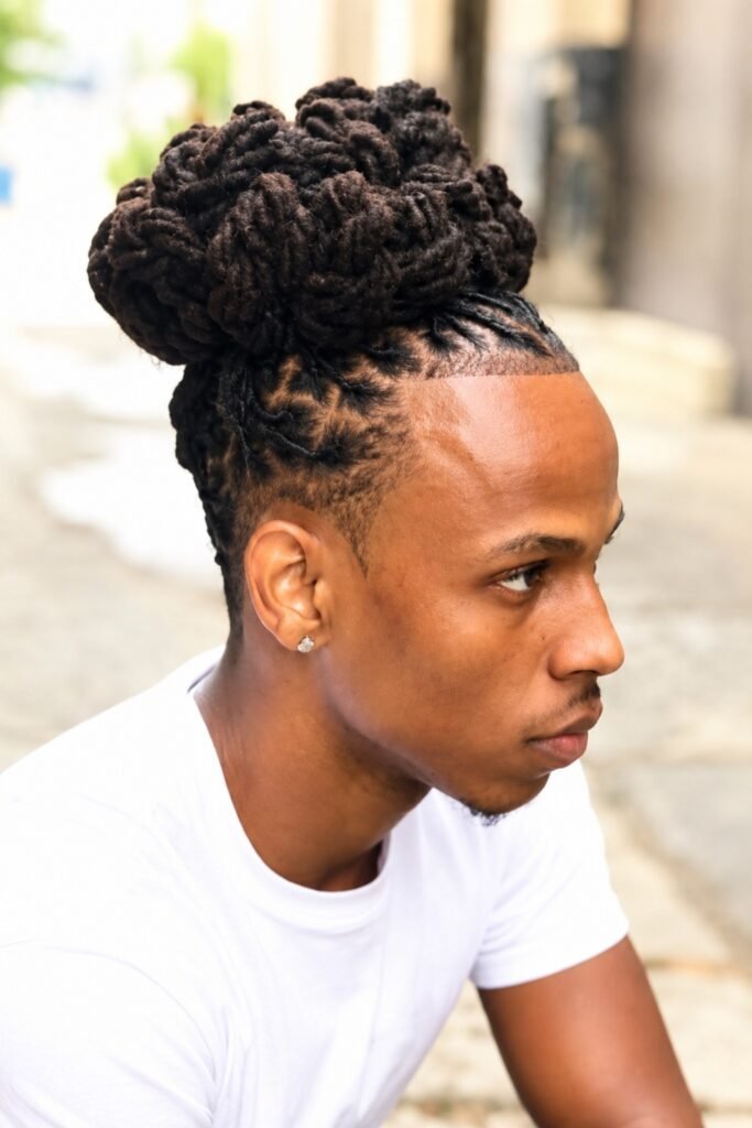 Two-strand twist loc bun