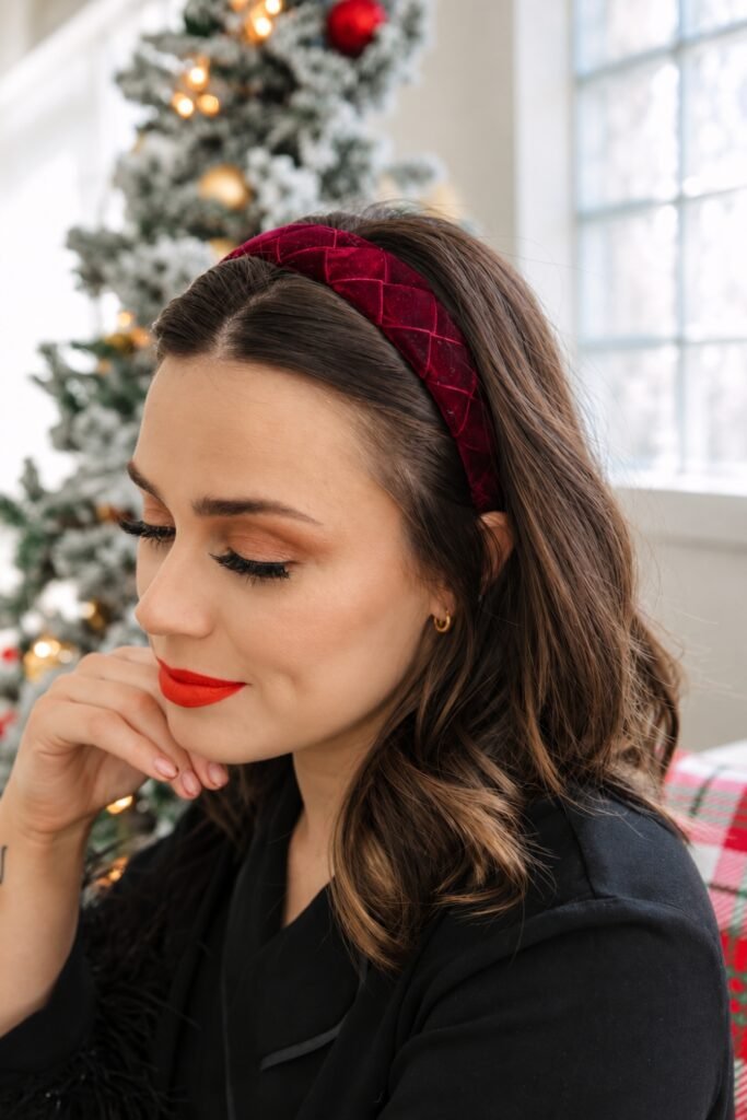 Voluminous Blowout with a Velvet Headband