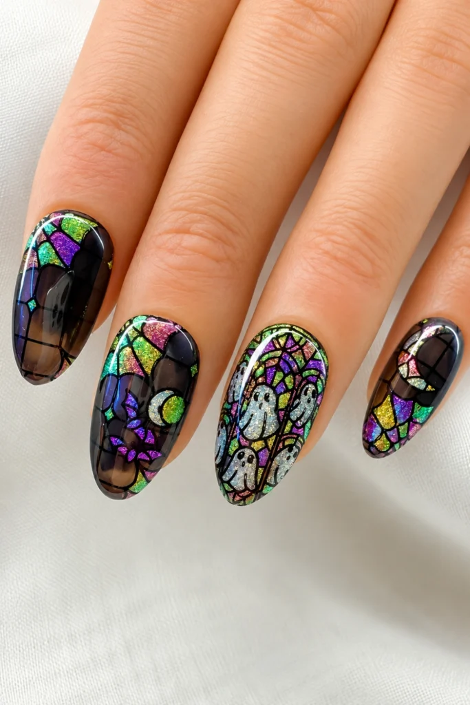 Blown-Glass Ghost Nails