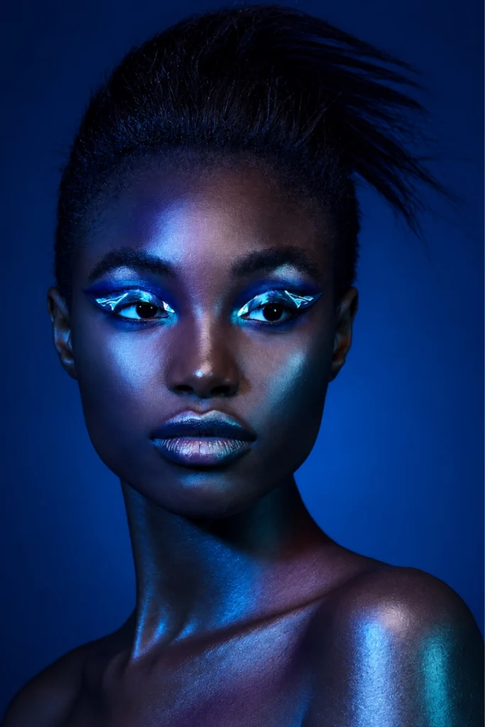 Blue Bioluminescent Eyes