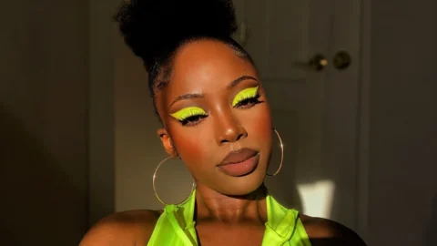 Bold Neon Makeup Look