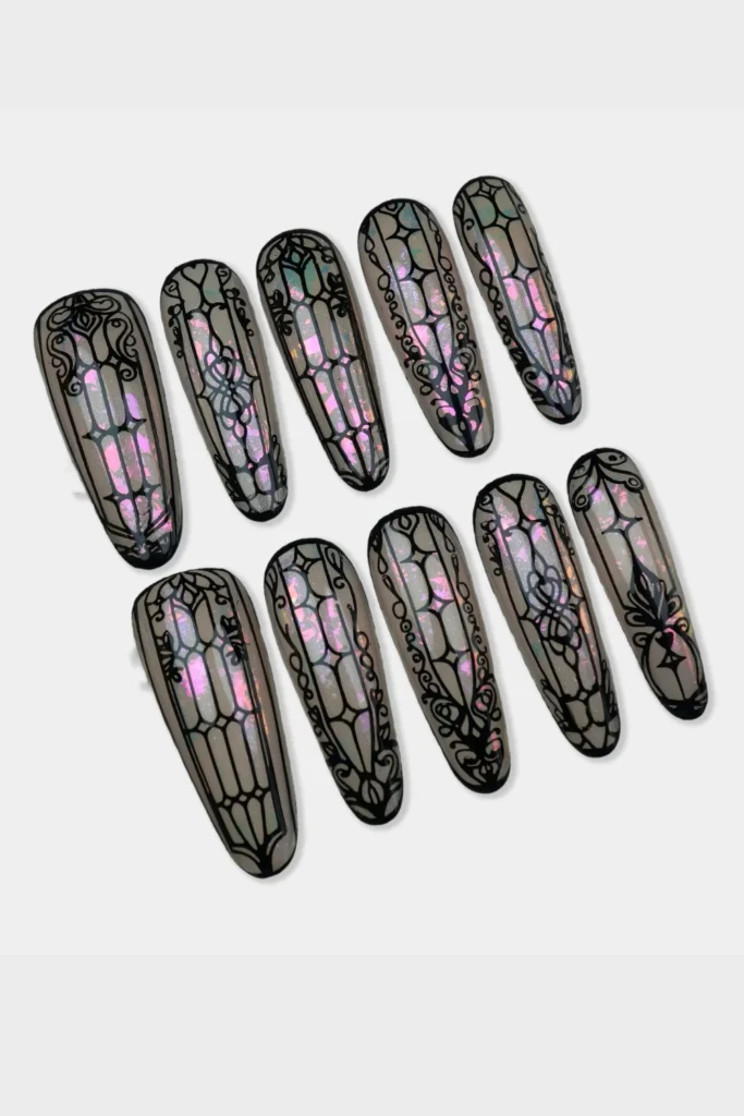 Cathedral Window Coffin Nails