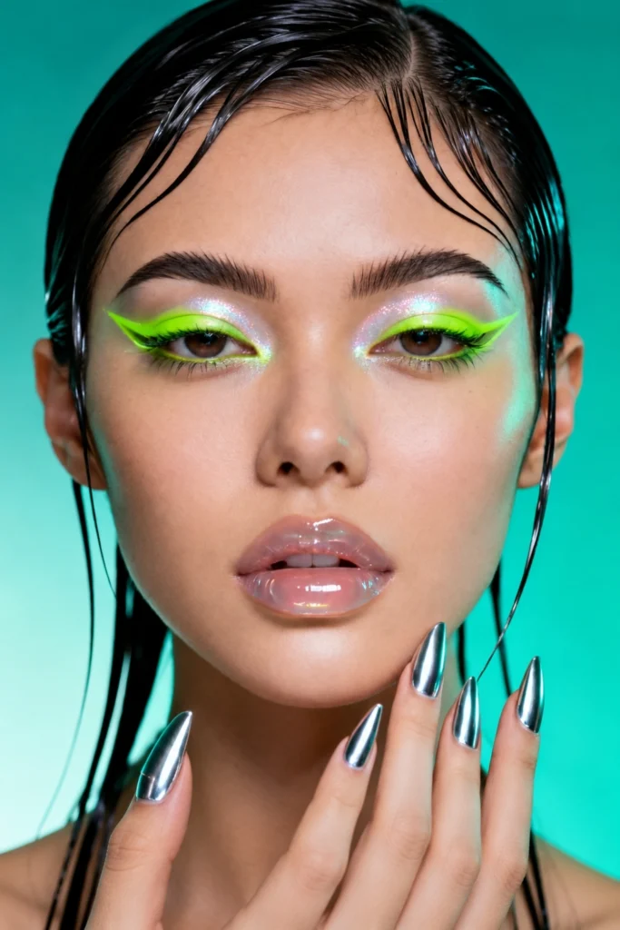Clear or Nude Gloss for Neon Eyes
