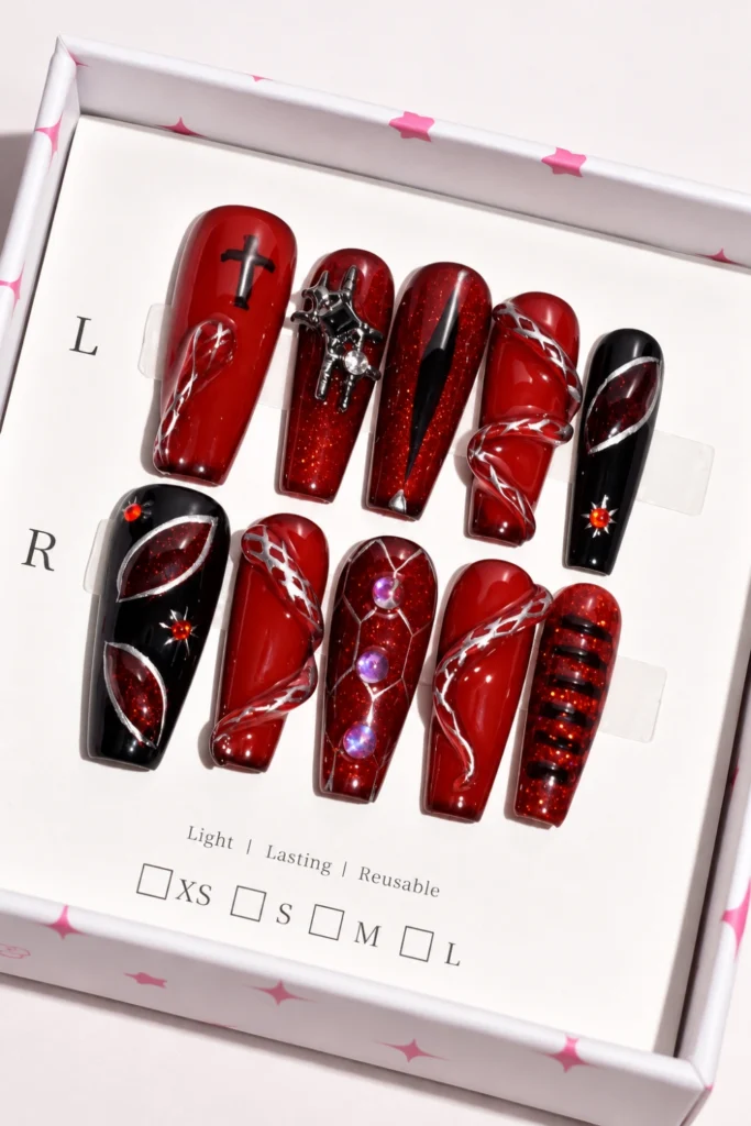 Crimson Chrome Panel Coffins