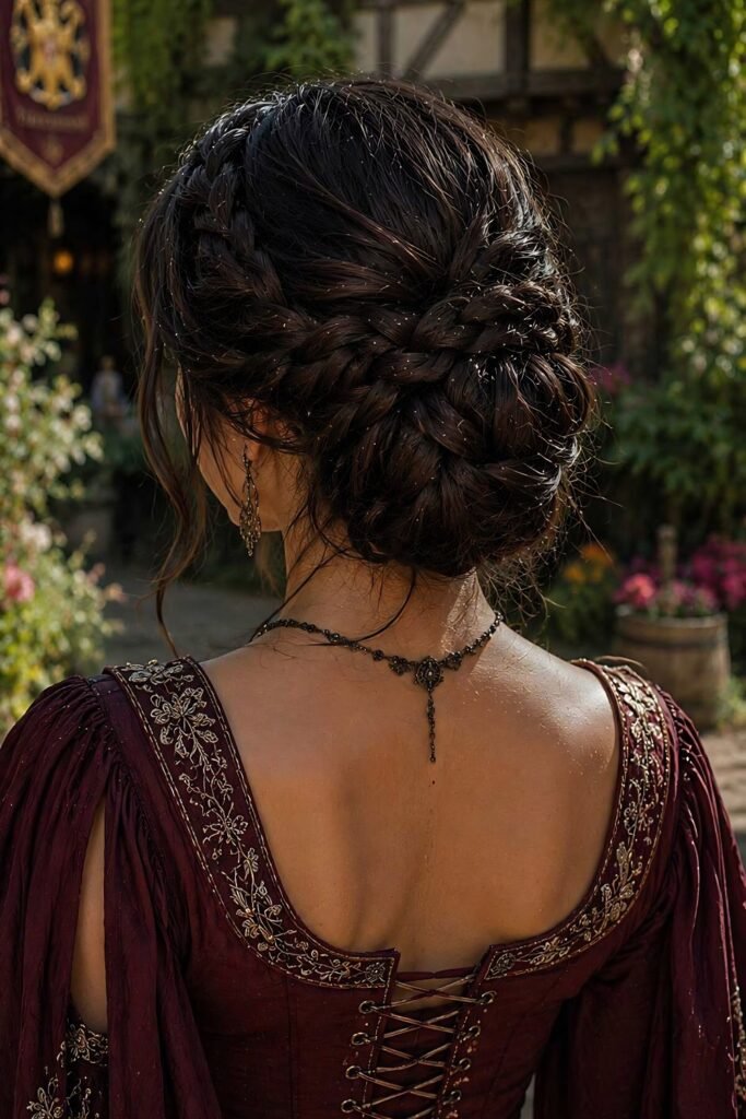 Fairy hairstyle: Double Dutch Braids Into a Loose Bun