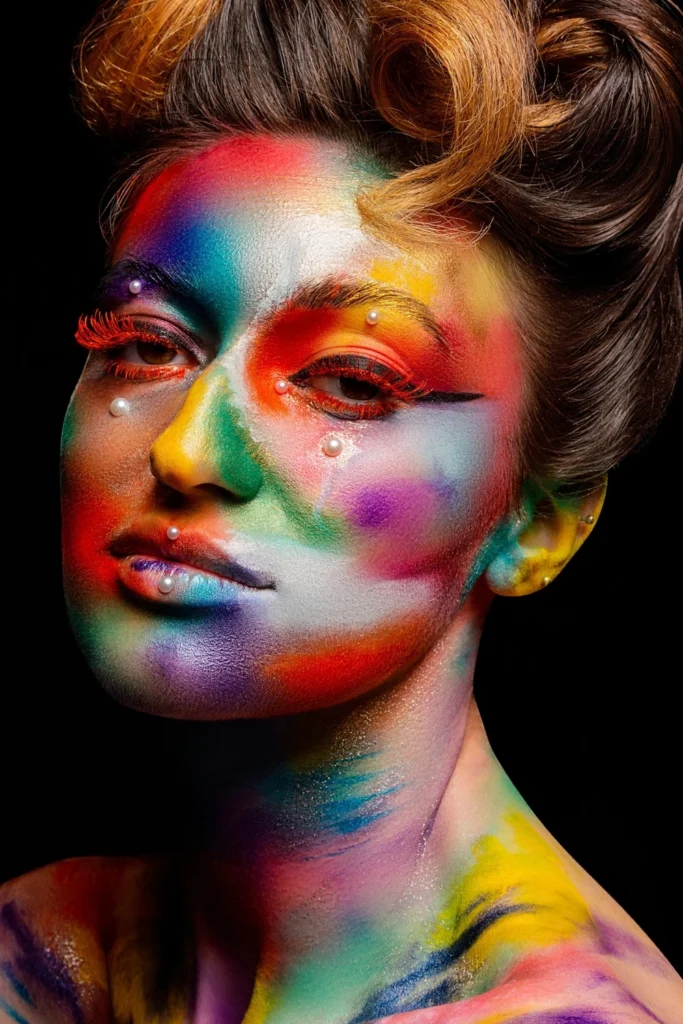Full Editorial Colourful Face