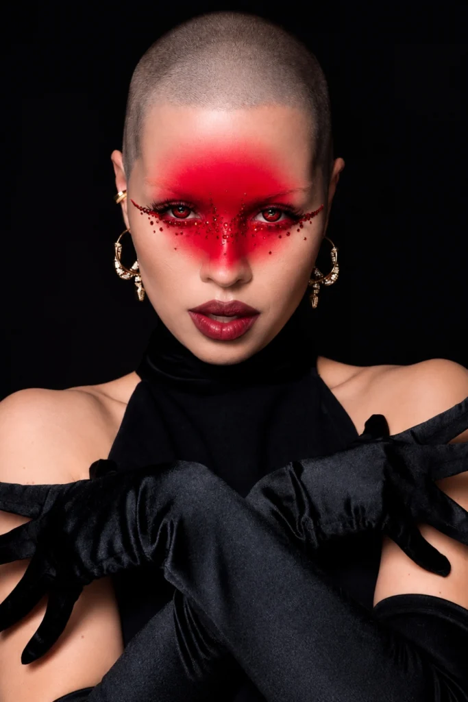 Infrared Red Alien Eyes