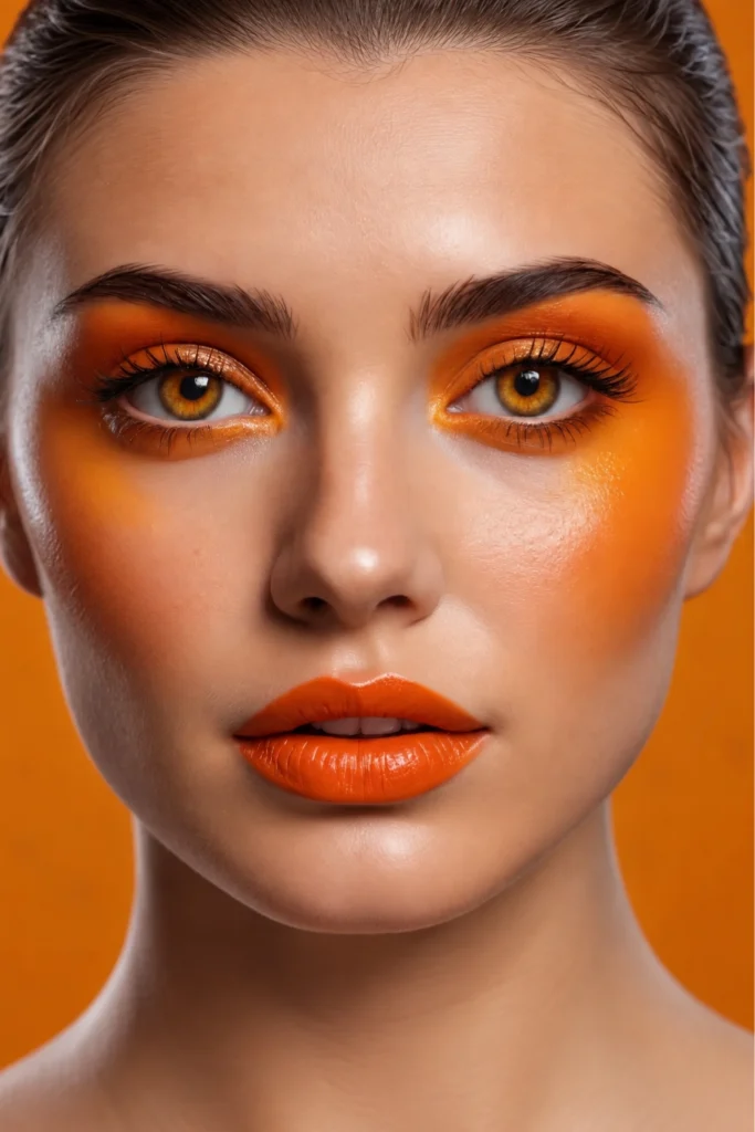 Monochrome Warm Orange Eye and Cheek