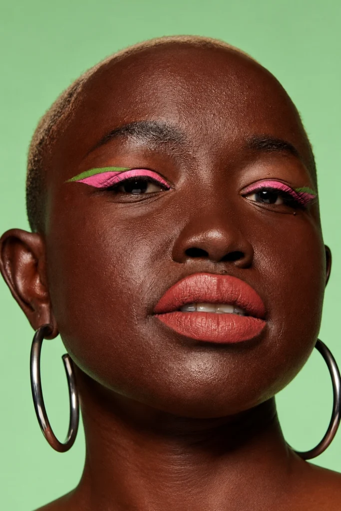 Neon Eyeliner on the Upper Lash Line