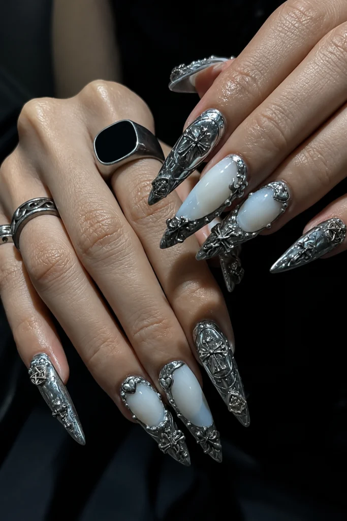 Silver Reliquary Coffin Nails