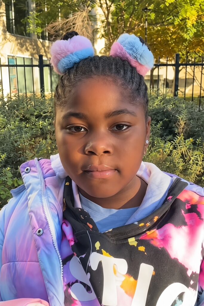 Two-tone rubberband puffs