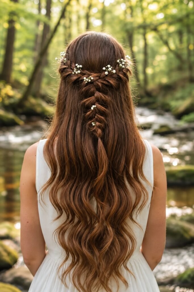 Fairy hairstyle: Waterfall Braid with Loose Ends