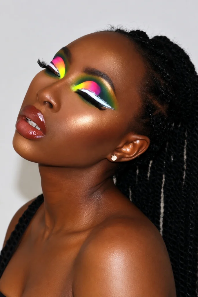 White Base Under Neon Colour